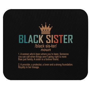 Discover Black Sister Definition Vintage Mouse Pads