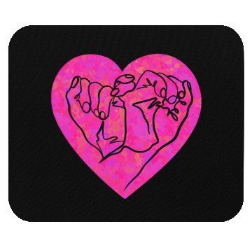 Discover Hands gesture in heart shape girly Mouse Pads
