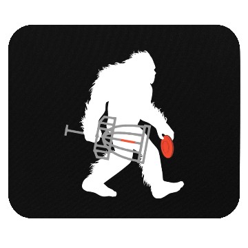 Discover Bigfoot Disc Golf Cryptid Sasquatch Disc Golfer Mouse Pads