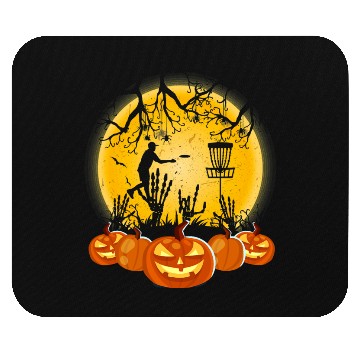 Discover Disc Golf Pumpkin Mouse Pads Halloween