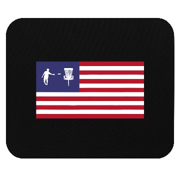 Discover Disc Golf American Flag Mouse Pads