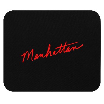 Discover Manhattan handwritten red New York City Mouse Pads