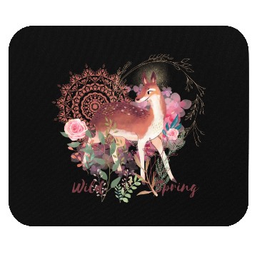Discover Sweet Deer In Wild Spring - 5 Mouse Pads