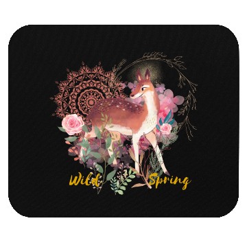 Discover Sweet Deer In Wild Spring - 9 Mouse Pads