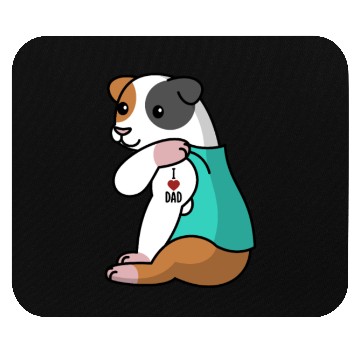 Discover I Love Dad Guinea Pig Mouse Pads