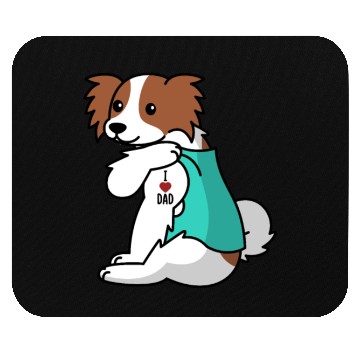 Discover I Love Dad Papillon Mouse Pads