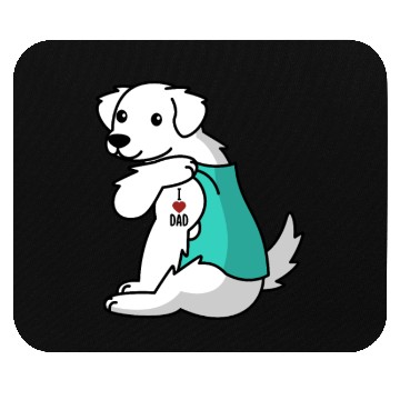 Discover I Love Dad Great Pyrenees Mouse Pads