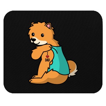 Discover I Love Dad Pomeranian Mouse Pads
