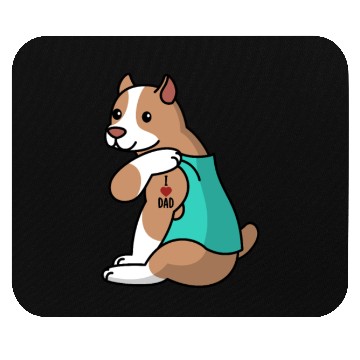 Discover I Love Dad Pit Bull Mouse Pads