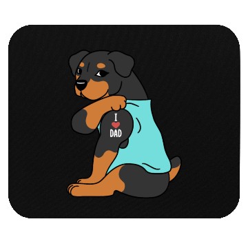 Discover I Love Dad Rottweiler Mouse Pads