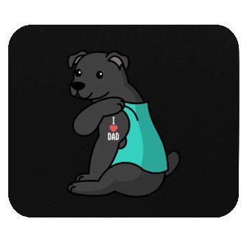 Discover I Love Dad Staffordshire Bull Terrier Mouse Pads