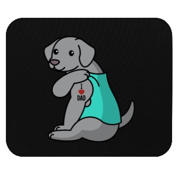 Discover I Love Dad Weimaraner Mouse Pads