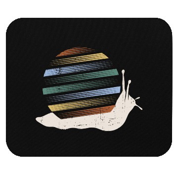 Discover Retro Snail Shell Biology Snail Lover Mouse Pads
