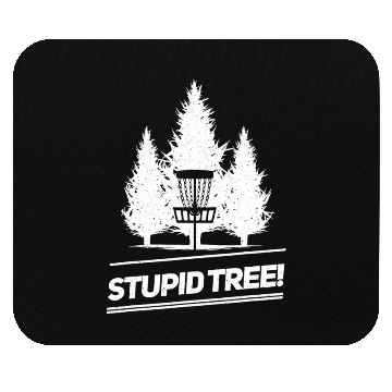 Discover Funny Disc Golf Stupid Tree Distressed Frisbee Mouse Pads
