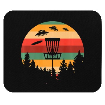 Discover Funny Disc Golf UFO Player Coach Retro Mouse Pads