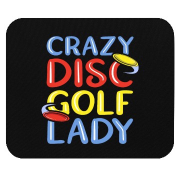 Discover Crazy Disc Golf Lady Disc Golfer Mouse Pads