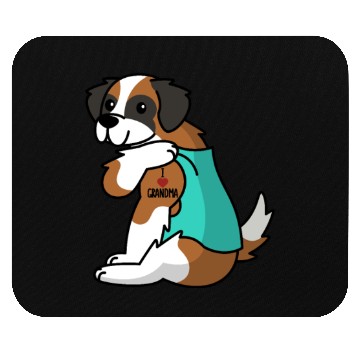 Discover Saint Bernard I Love Grandma Mouse Pads