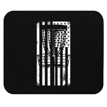 Discover Patriotic Disc Golf American Flag Distressed Mouse Pads
