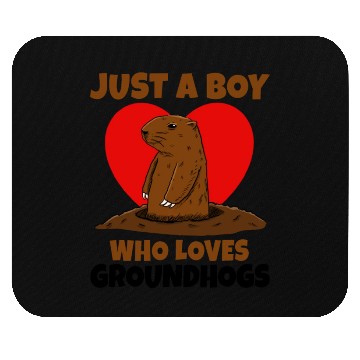 Discover Just A Boy Who Loves Groundhog Mouse Pads
