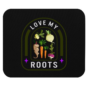 Discover Roots Vegetable Mouse Pads, Love My Roots Mouse Pads,