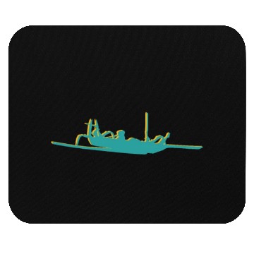 Discover Captain, canoe, jukung Mouse Pads