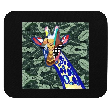 Discover The blue giraffe Mouse Pads