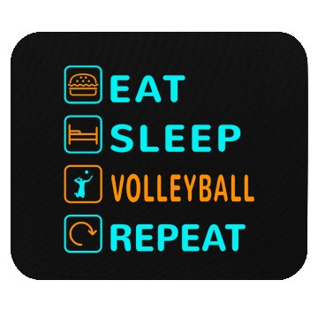Discover Eat. Sleep. Volleyball. Repeat Design Mouse Pads