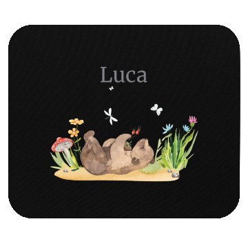 Discover Waldtier Bear Flowers Name Luca Mouse Pads