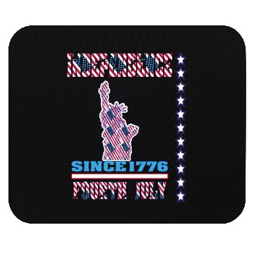 Discover Pattern flag Independence Since 1776 Fourth July Mouse Pads
