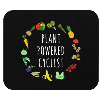 Discover Plant Powered Cyclist Vegetarian Vegan Cycling Mouse Pads