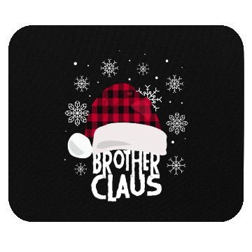 Discover Brother Claus Christmas Buffalo Plaid Santa Hat Mouse Pads
