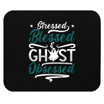 Discover Ghost Hunter Stressed Blessed Ghost Hunting Hunt Mouse Pads