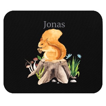 Discover Waldtier Squirrel Flowers Name Jonas Mouse Pads