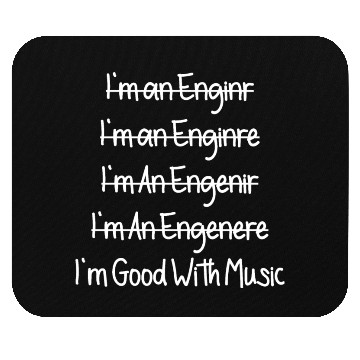 Discover Funny Engineer Spelling Design Mouse Pads