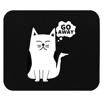 Discover Go Away Angry Cat Mouse Pads