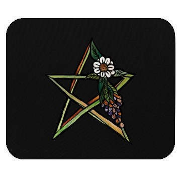 Discover Green Witch Star Mouse Pads