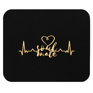 Discover Soulmate Valentinsday heartbeat Mouse Pads