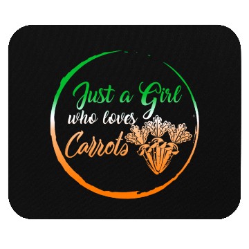 Discover Carrot Vegetable Mouse Pads, Just A Girl Who Loves