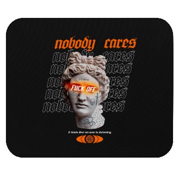 Discover Statue Nobody Cares Streetwear Mouse Pads