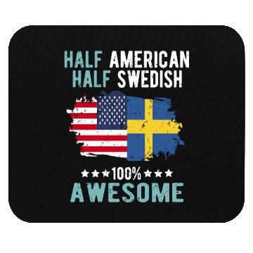 Discover Half American Half swedish Mouse Pads