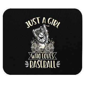 Discover Girl Baseball Player Cute Baseball Lover Mouse Pads