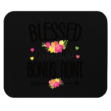Discover Blessed Bonus Aunt Proud Step Auntie Gifts Mouse Pads