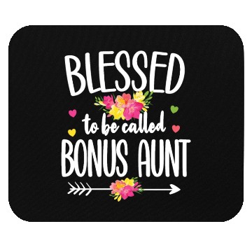 Discover Blessed Bonus Aunt Proud Step Auntie Gifts Mouse Pads