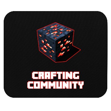 Discover Crafting Community white & red Mouse Pads