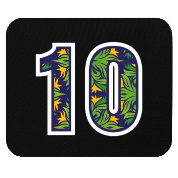Discover Number 10 Green Design Mouse Pads