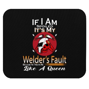 Discover Spoiled By My Welder Funny Saying Novelty Mouse Pads