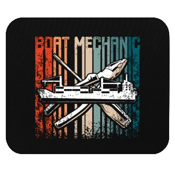 Discover Retro Vintage boat mechanic Mouse Pads
