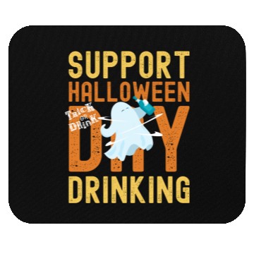 Discover Support Halloween Day Drinking | Drunk Ghost Mouse Pads