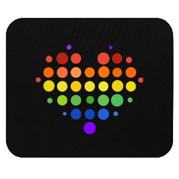 Discover Rainbow Flag Heart Mouse Pads