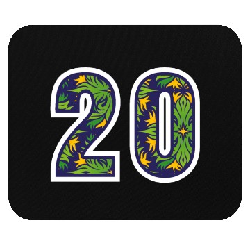 Discover 20 Number Green Mouse Pads